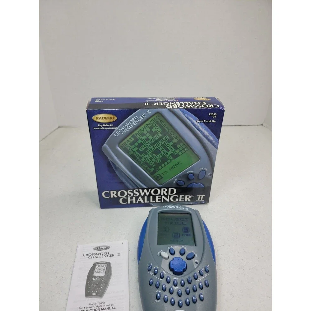 Crossword Challenger II 2001 Radica Handheld Crossword Vintage hand held Game